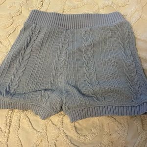 Zara blue knit shorts